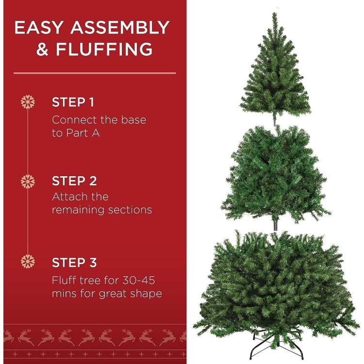 Best Choice Pre-Lit Spruce Christmas Tree, Easy Assembly