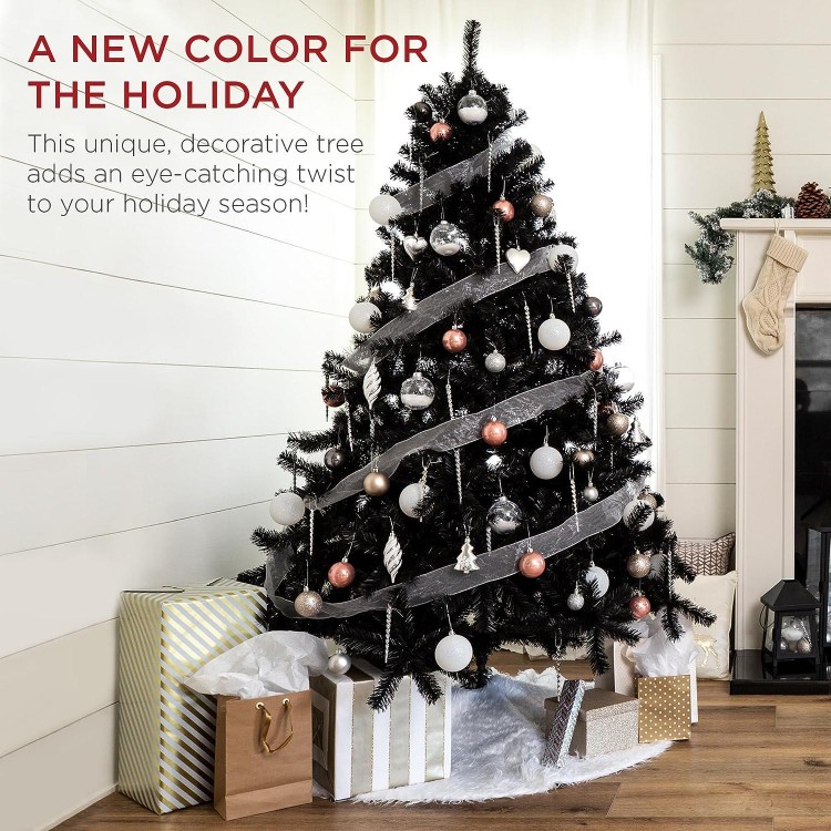 Best Choice Artificial Full Black Christmas Tree - PVC Branch Tips