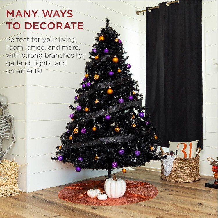 Best Choice Artificial Full Black Christmas Tree - PVC Branch Tips