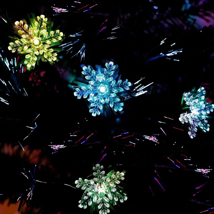 Juegoal Pre-Lit Fiber Optic Christmas Tree - RGB Color Changing Lights