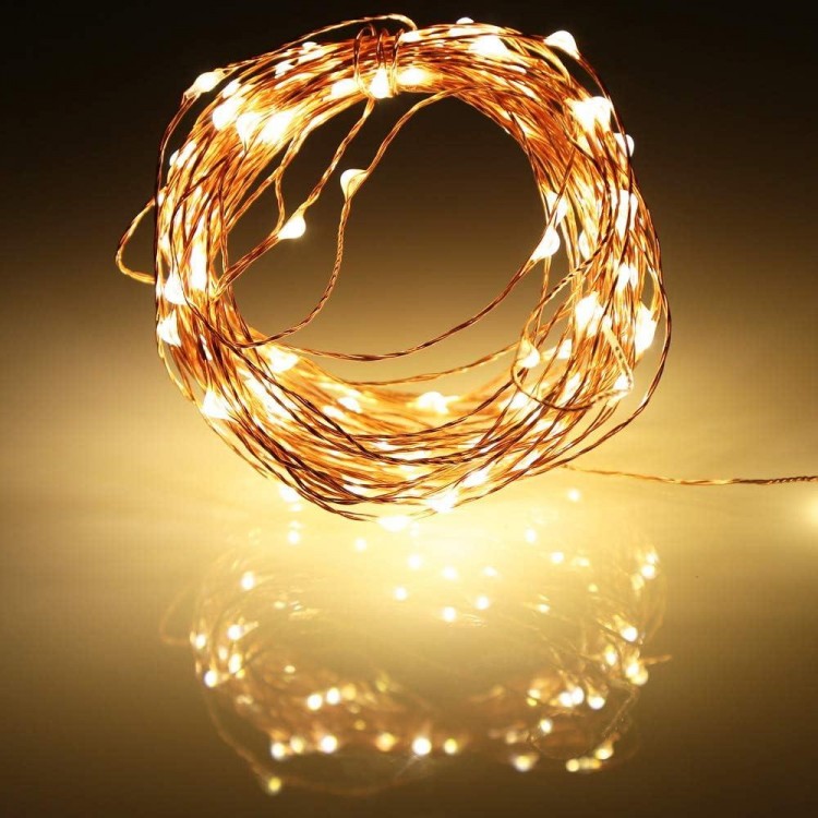 Ariceleo Led Fairy Lights Battery Operated - Mini Copper Wire Lights