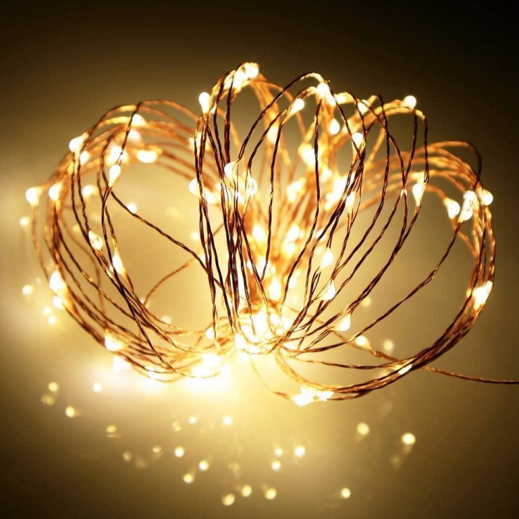 Ariceleo Led Fairy Lights Battery Operated - Mini Copper Wire Lights