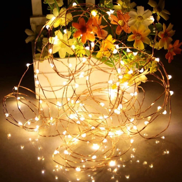 Ariceleo Led Fairy Lights Battery Operated - Mini Copper Wire Lights