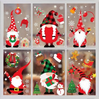 Funnlot Christmas Window Clings,Sheets Decals for Glass Windows Decor