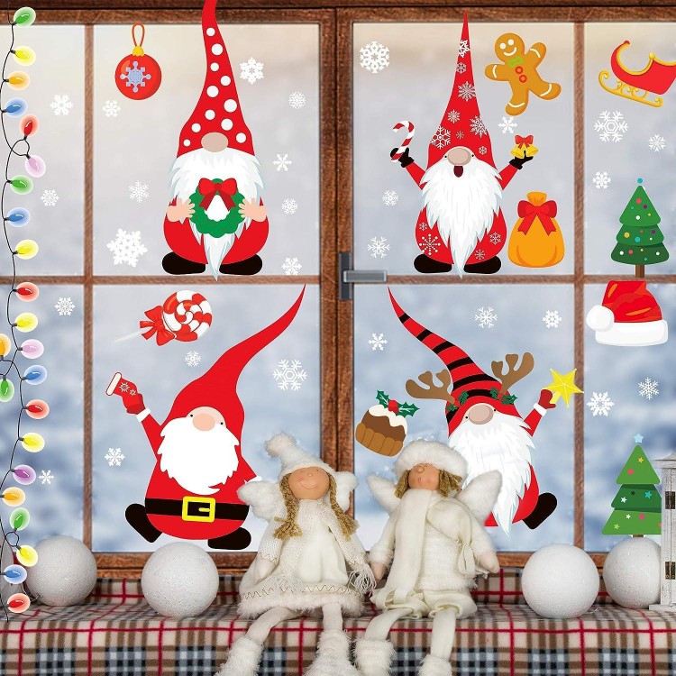 Funnlot Christmas Window Clings,Sheets Decals for Glass Windows Decor