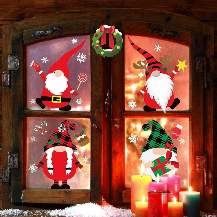 Funnlot Christmas Window Clings,Sheets Decals for Glass Windows Decor