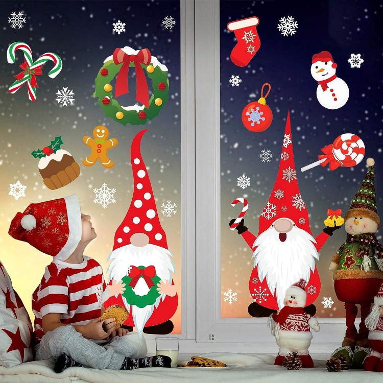 Funnlot Christmas Window Clings,Sheets Decals for Glass Windows Decor