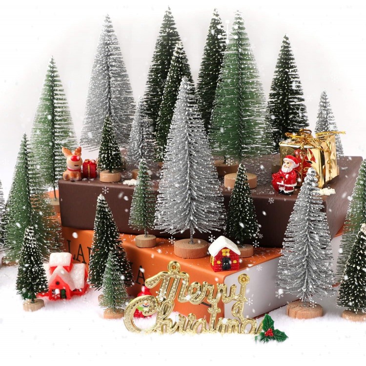 Mini Christmas Trees Decorations - Bottle Brush Trees
