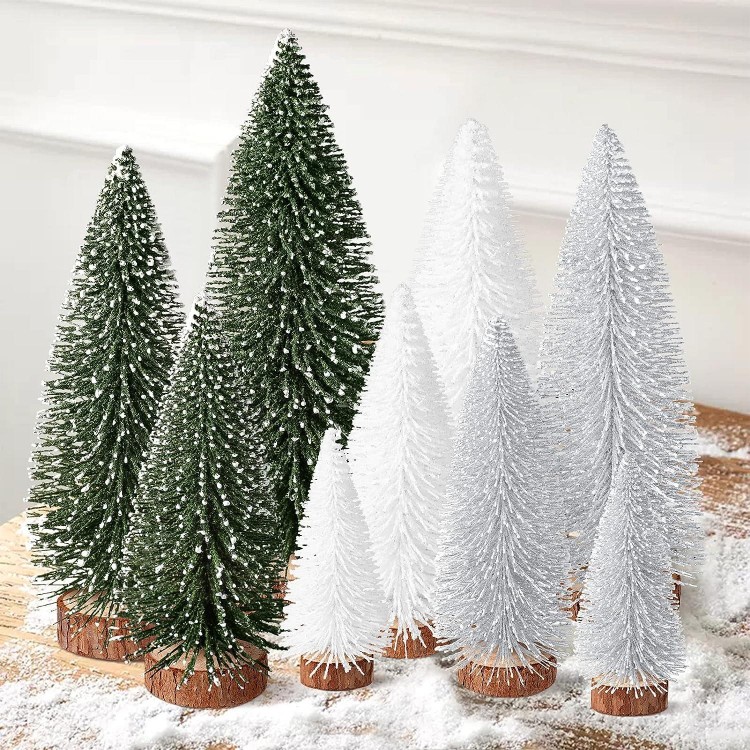 Mini Christmas Trees Decor - Bottle Brush Trees