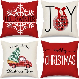 Christmas Pillow Covers Christmas Decorations Indoor Home Decor for Couch