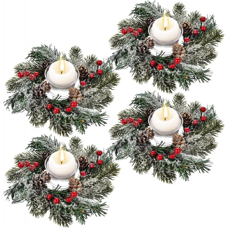 Jexine Christmas Candle Rings Wreaths Christmas Kitchen Cabinet Wreaths