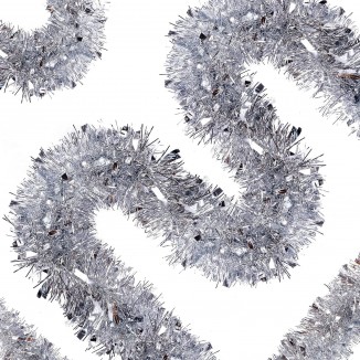 Sggvecsy 49.2Ft Christmas Tinsel Garland - Metallic Twist Hanging Decorations