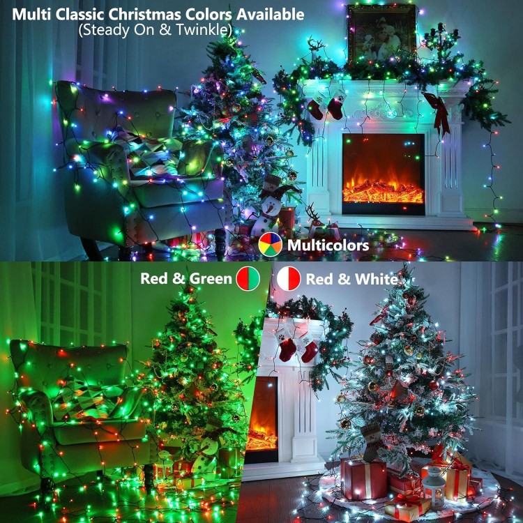 Brizled Color Changing Christmas Lights, Indoor Xmas Lights for Year-Round Holiday