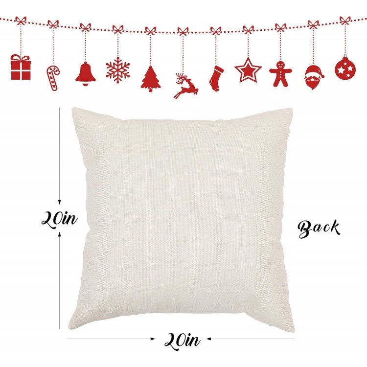 Christmas Pillow Covers 4 Christmas Decorations Throw Pillows for Couch