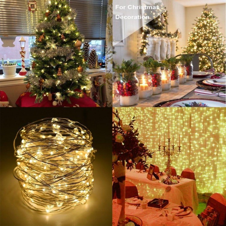 Battery Operated Fairy Lights - 8 Modes, 16Ft/5Meter, 50 LEDs, Timer, Remote Control