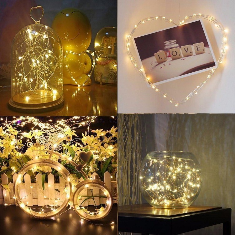 Battery Operated Fairy Lights - 8 Modes, 16Ft/5Meter, 50 LEDs, Timer, Remote Control