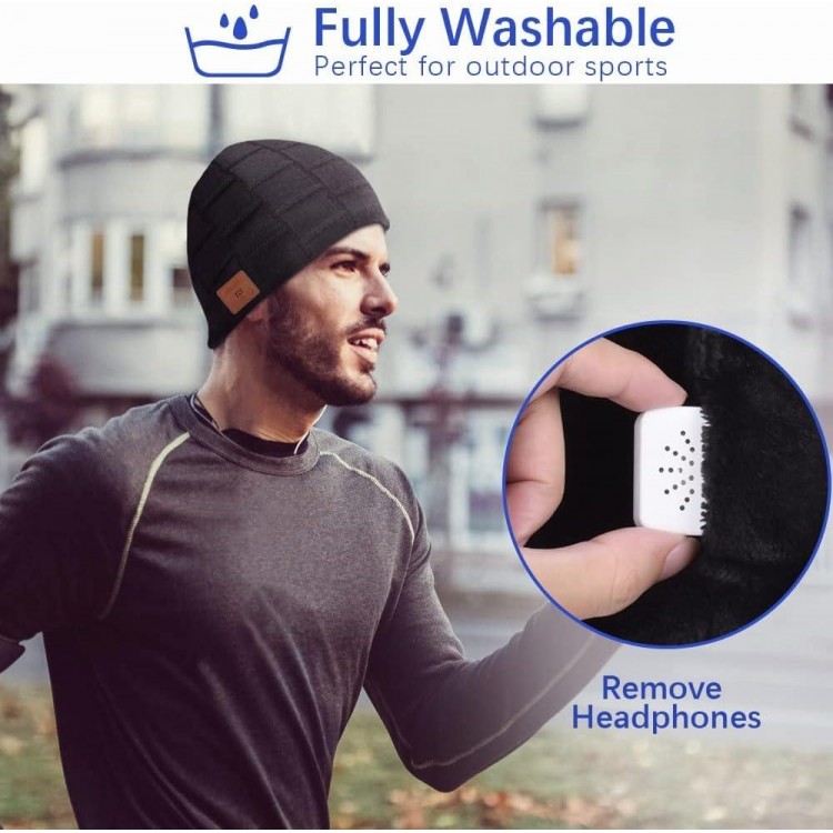 EverPlus Bluetooth Beanie for Men Hat Women Men Gifts Stocking Stuffers Adults