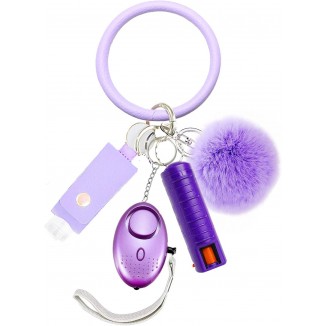FCNB Wristlet Bracelet Keychain, Cute Keychain Set Bangle Key Ring