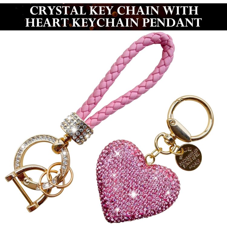 TX-INNO AUTO Crystal Car Keychain for Women