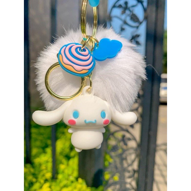 Tonsamvo Cute Pom Pom Keychain Kawaii Anime Key chain