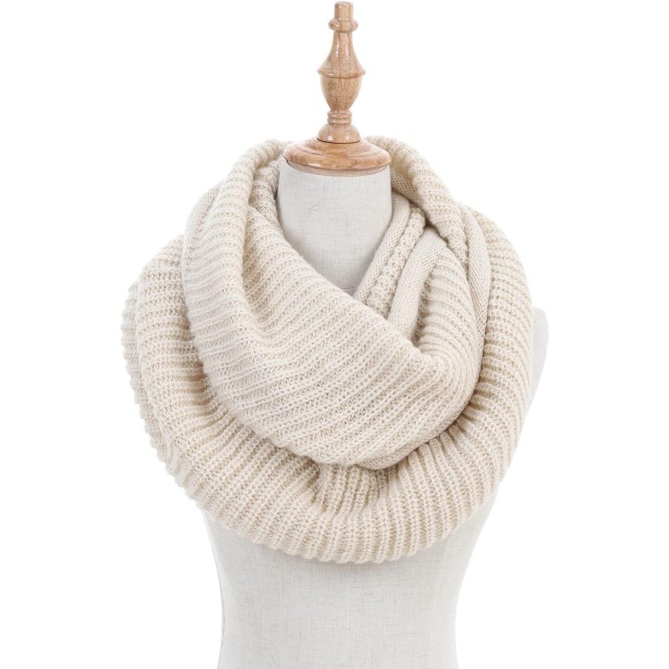 Dimore Women's Winter Knit Infinity Scarf