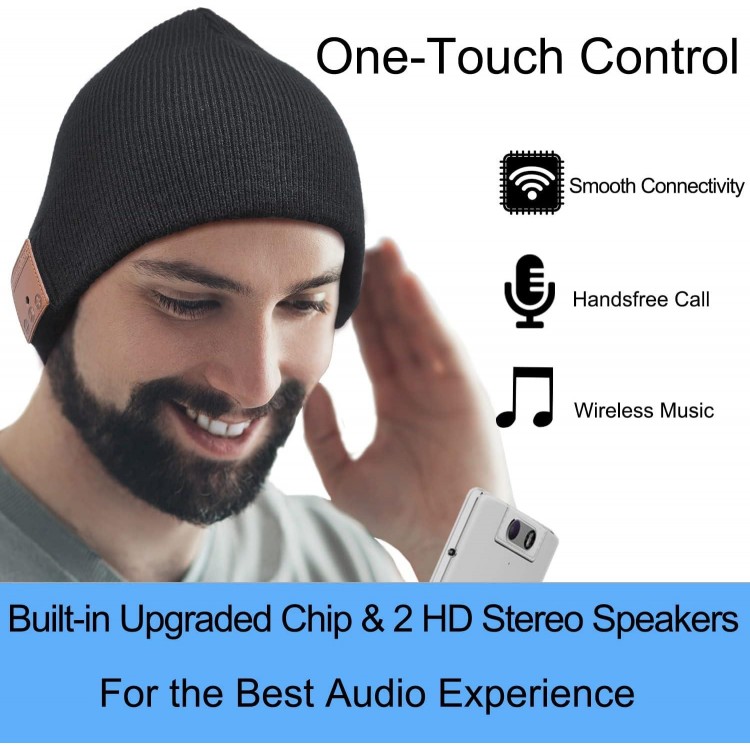 Bluetooth Beanie Headphones Hat Unique Christmas Tech Gifts