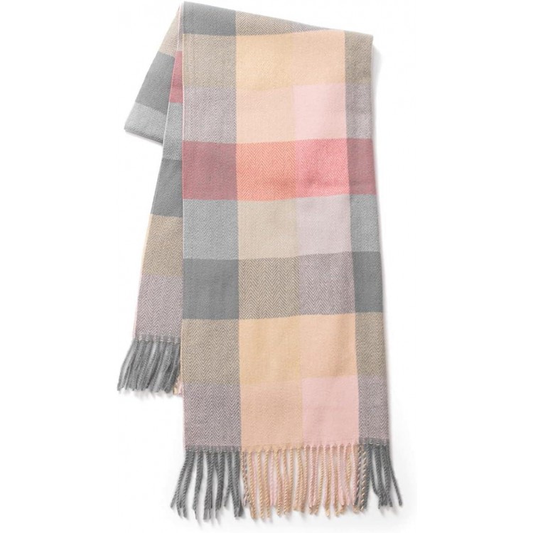 Villand Women's Wool Scarf - Cashmere Feel Winter Checked Scarves