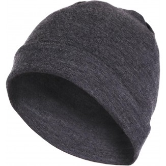 MERIWOOL Unisex Merino Wool Cuff Beanie Winter Hat 