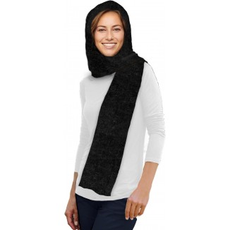 35° BELOW Marled Hooded Scarf with Fleece Lining, Winter Scarf for Women