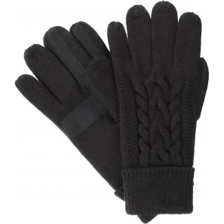 isotoner Women's Cable Knit Gloves with Touchscreen Palm Patches