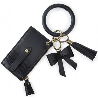 ECOSUSI Wristlet Keychain Key Ring Wallet Bracelets Card Holder Purse