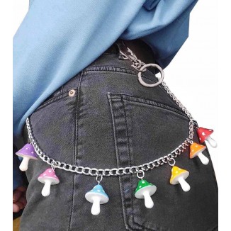 BGTY Women Girls Cute Colorful Mushroom Pendant Keychain