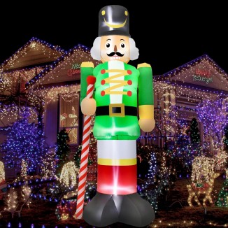 12FT Christmas Inflatables Outdoor, Super Large Christmas Nutcracker Inflatables