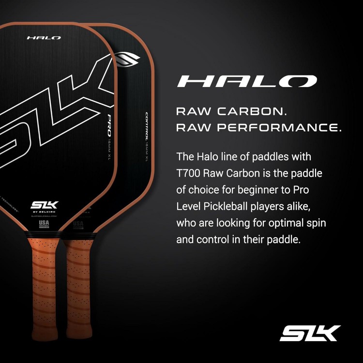 Selkirk Raw Carbon Fiber Pickleball Paddle with a Rev-Core Power Polymer Core