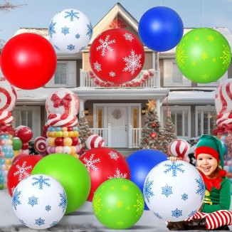 jetec 12 pcs giant inflatable christmas ball inflatable christmas ornaments