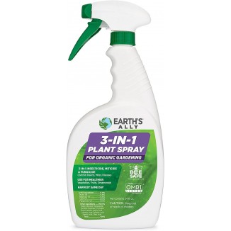 Earth's Ally 3-in-1 Plant Spray -Insect & Pest Repellent & Antifungal Treatment