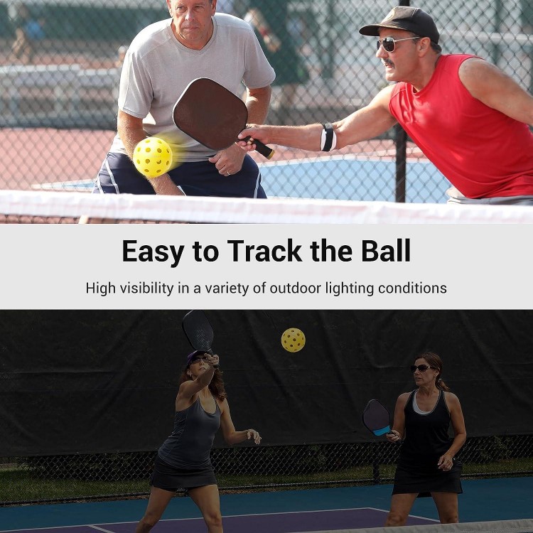 Asbocer Pickleball Balls,High Elasticity & Durable Yellow Pickle Balls