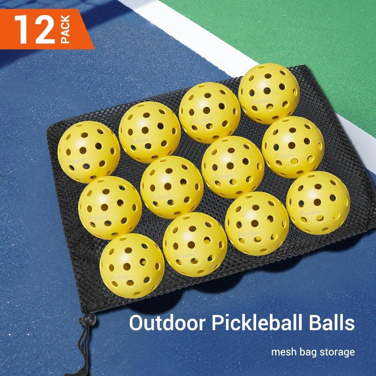 Asbocer Pickleball Balls,High Elasticity & Durable Yellow Pickle Balls