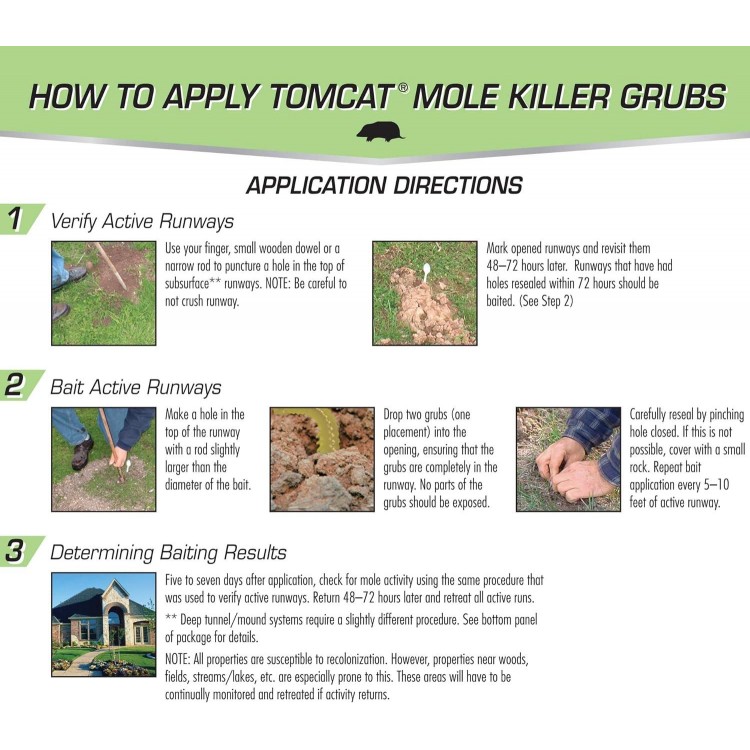 Tomcat Mole Killer Grubs, 8 Pack