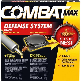 Combat Max Defense System Brand, Small Roach Killing Bait and Gel