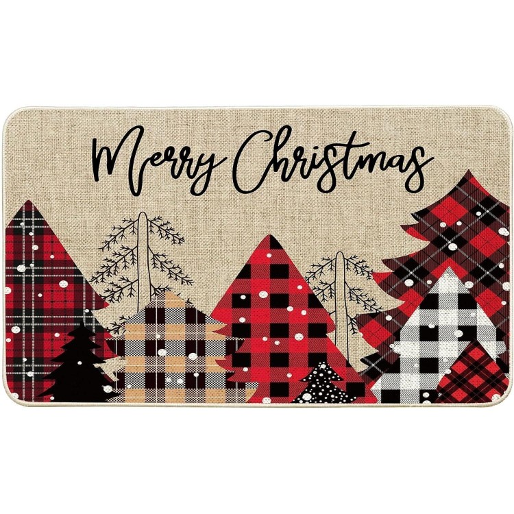 Baccessor Merry Christmas Doormat, Seasonal Holiday Decortion