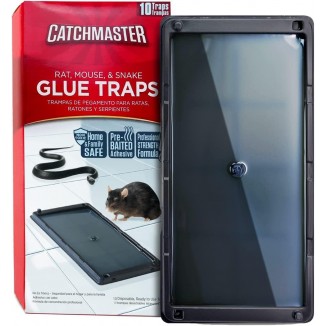 Catchmaster Glue Mouse Traps Indoor for Home 10PK, Bulk Traps for Mice and Rats