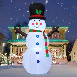GOOSH 6 FT Inflatable Snowman Christmas Outdoor Decoration