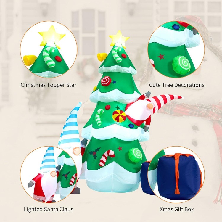 SUNGIFT 7 FT Giant Christmas Inflatable Tree with Gift Box