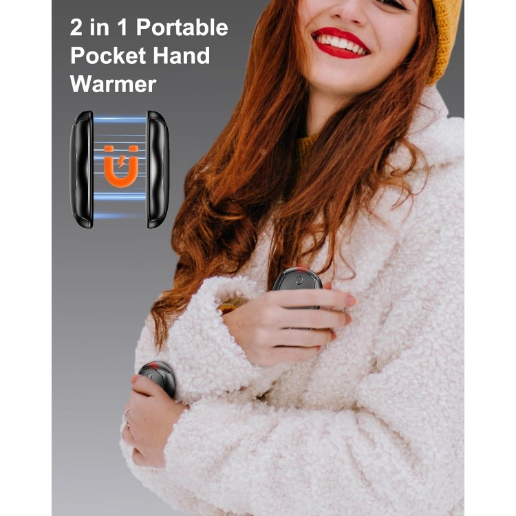 Shirble Hand Warmers Rechargeable 2 Pack-15Hrs Long Heating Rechargeable Heater