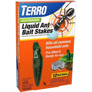 TERRO T1813B Outdoor Ready-to-Use Liquid Ant Bait Stake Killer Trap 