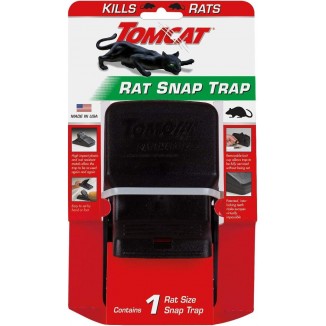 Tomcat Rat Snap Trap, 1 Rat Size Trap - Reusable - Effectively Kill Rats