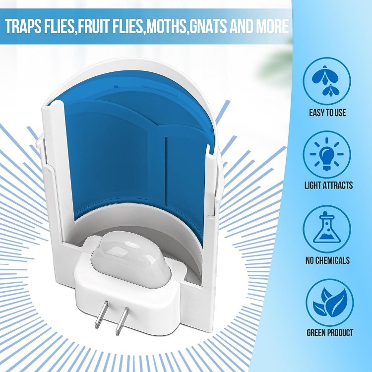 Flying Insect Trap, Indoor Plug-in Fly Trap for Home