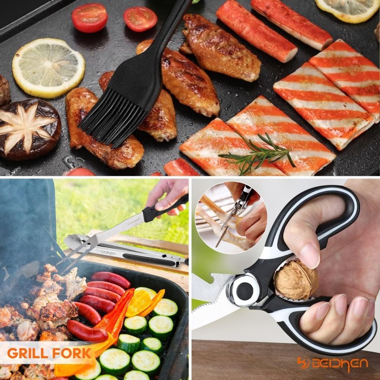 Beichen Griddle Accessories Kit,  Stainless Steel Flat Top Grill Tools Set