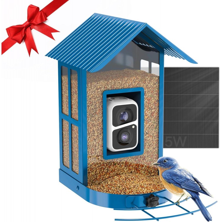 SOLIOM Bird Feeder with Camera Wireless Outdoor,IP65 Weatherproof,Metal Case